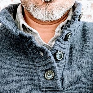 Old Navy pull over half button high collar sweater